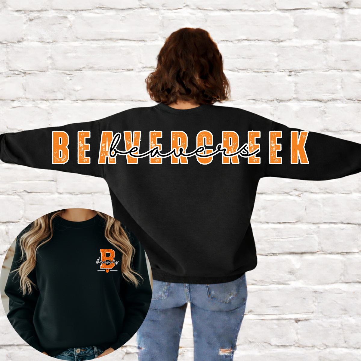 Beavercreek- Oversized Back Crewneck
