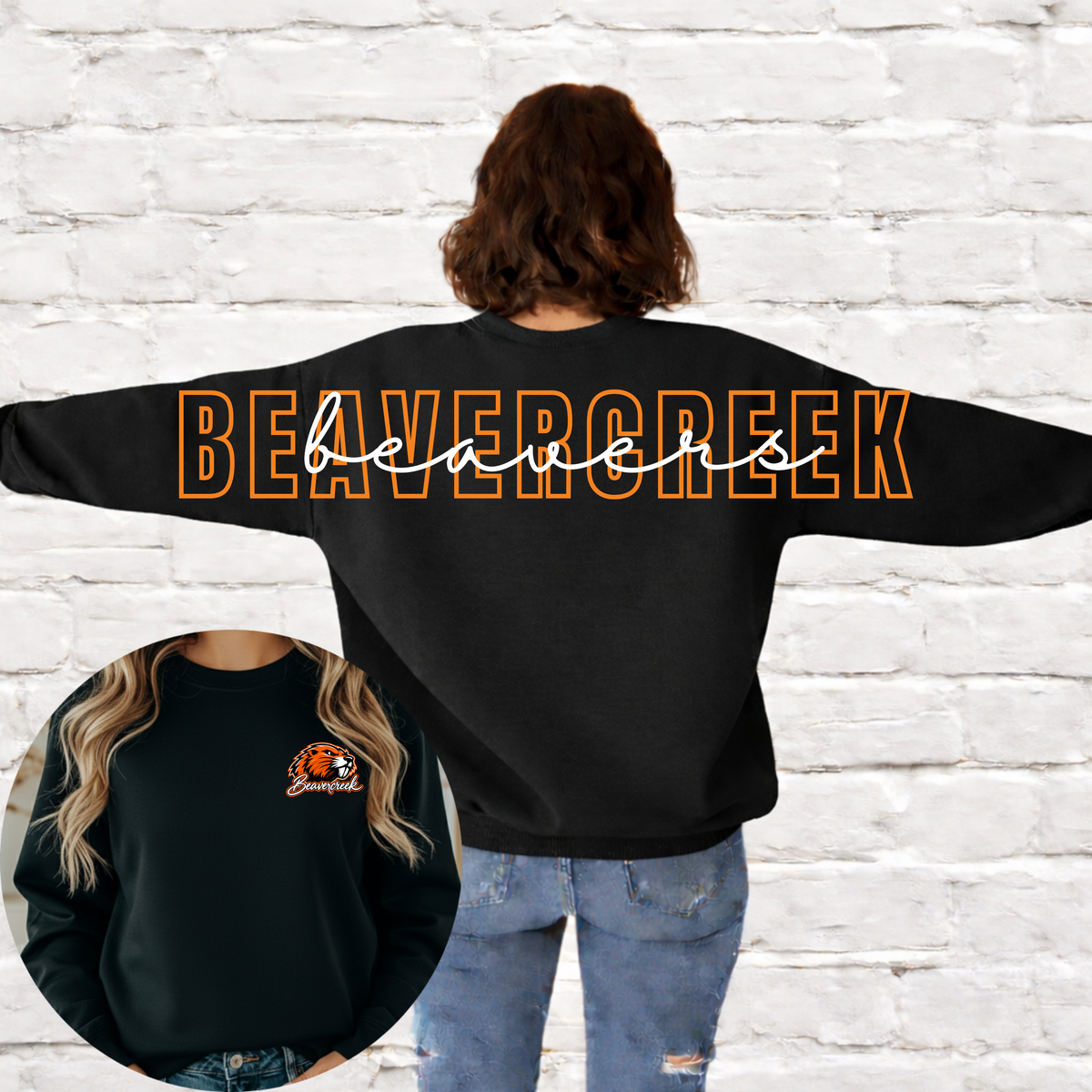 Beavercreek- Oversized Back Crewneck