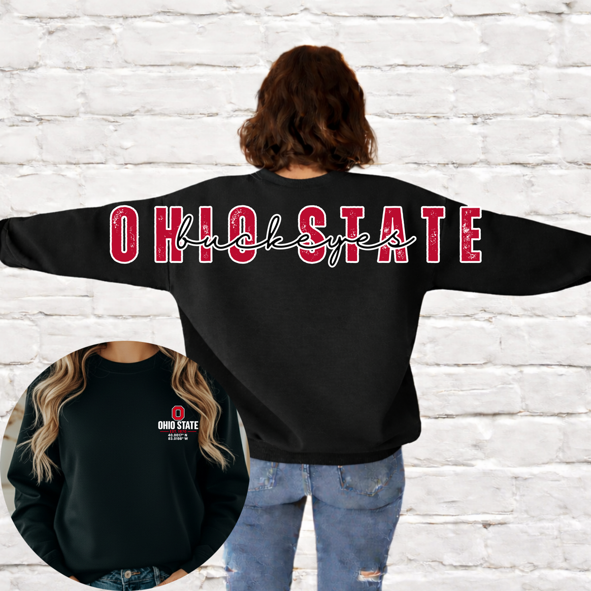 Buckeyes- Oversized Back Crewneck