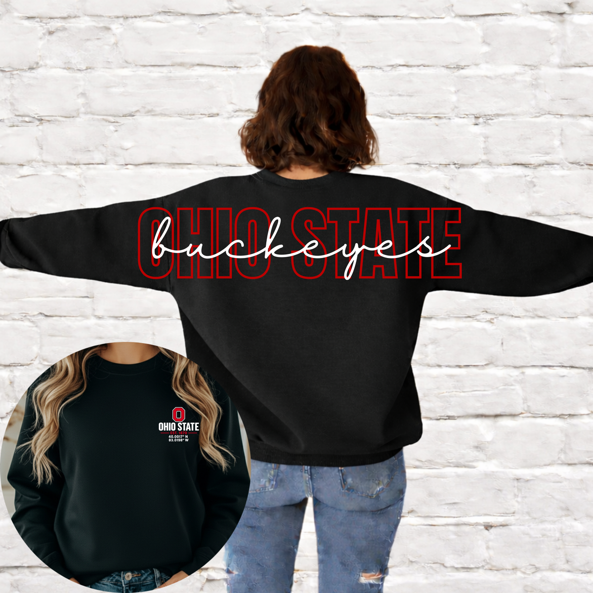 Buckeyes- Oversized Back Crewneck