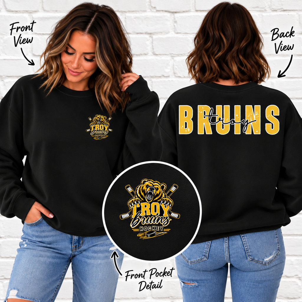 Bruins-Crewneck- Oversized Back