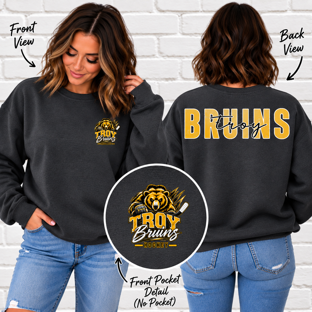 Bruins-Crewneck- Oversized Back