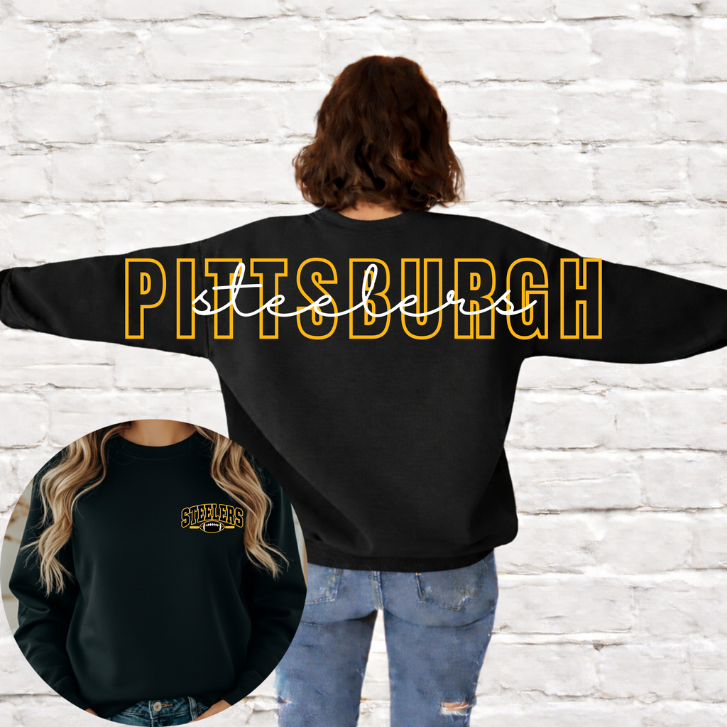 Steelers- Oversized Back Crewneck